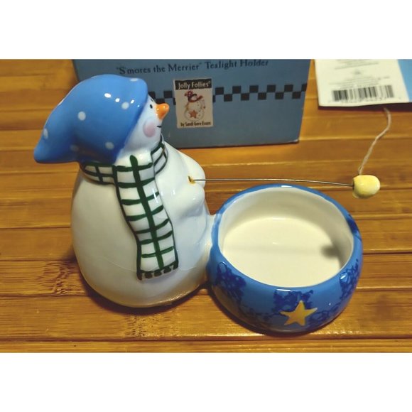 Jolly Follies Figurine "S’MORES THE MERRIER” Tealight Holder by Sandi Gore Evans - Picture 3 of 12
